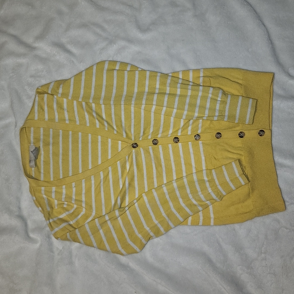 Yellow and white stripes banana republic